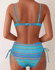 Rose | Two Piece Swimsuit with Striped Print