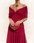 Karen | Long Floral Dress with V-Neck