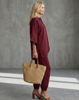 Georgiana | V Neck Tunic Gathered Trouser Set