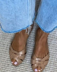 Flat open-toe espadrilles
