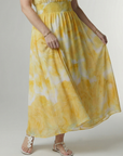 Sylin | Gathered Halter Midi Dress