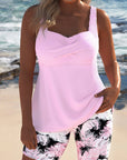 Edith | Cross-Body Tankini with Floral Shorts