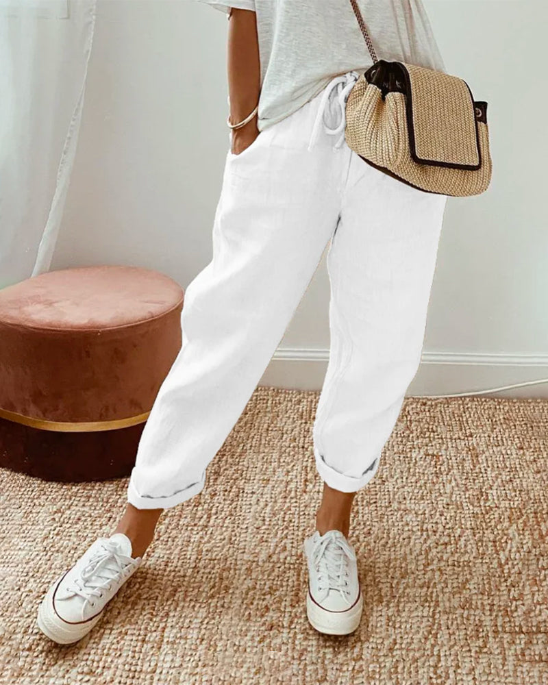 Lucie™ — Flowing Cotton and Linen Pants