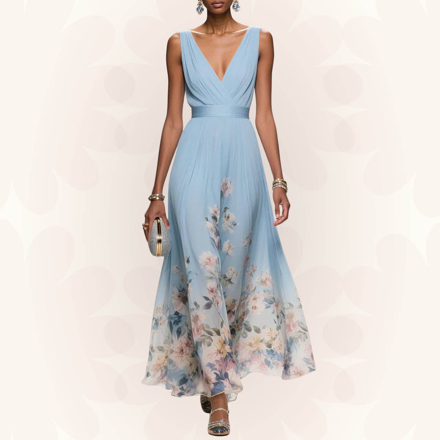 Fiona | Women Floral Print Wedding Guest Dress