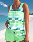 Rosa | Relaxed Striped Tankini Set
