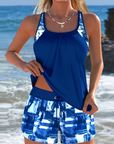 Tankini Fashion Tie-Dye Top with Shorts