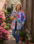 Rhea | Casual Quilted Jacket with Dog Print