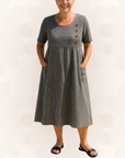 Lori | Striped Midi Dress – Effortless Comfort, Everyday Confidence