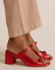 Thick Heels with Back Strap and Block Toe