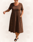 Lori | Striped Midi Dress – Effortless Comfort, Everyday Confidence