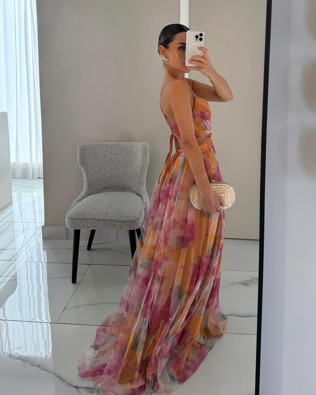 Sarah | Long dress with charming floral print
