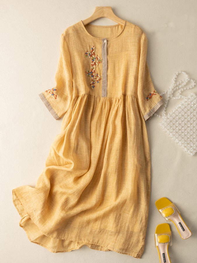 Taylor | Women Embroidered Ethnic Midi Dress