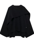 Chloe | Women Elegant Draped Cape Coat