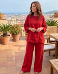 Prue | Oversized Tunic Wide Leg Pant Set