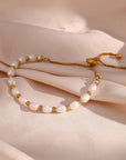 Elegant Pearl and Gold Bracelet