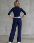 Eirlys | Fitted Long Sleeve Top Wide Leg Pants Set