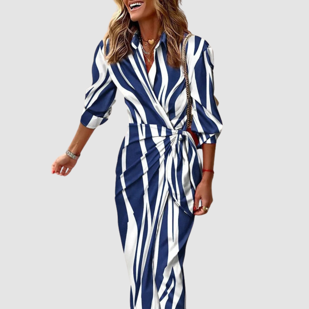 Reese - Elegant Striped Dress