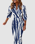 Reese - Elegant Striped Dress