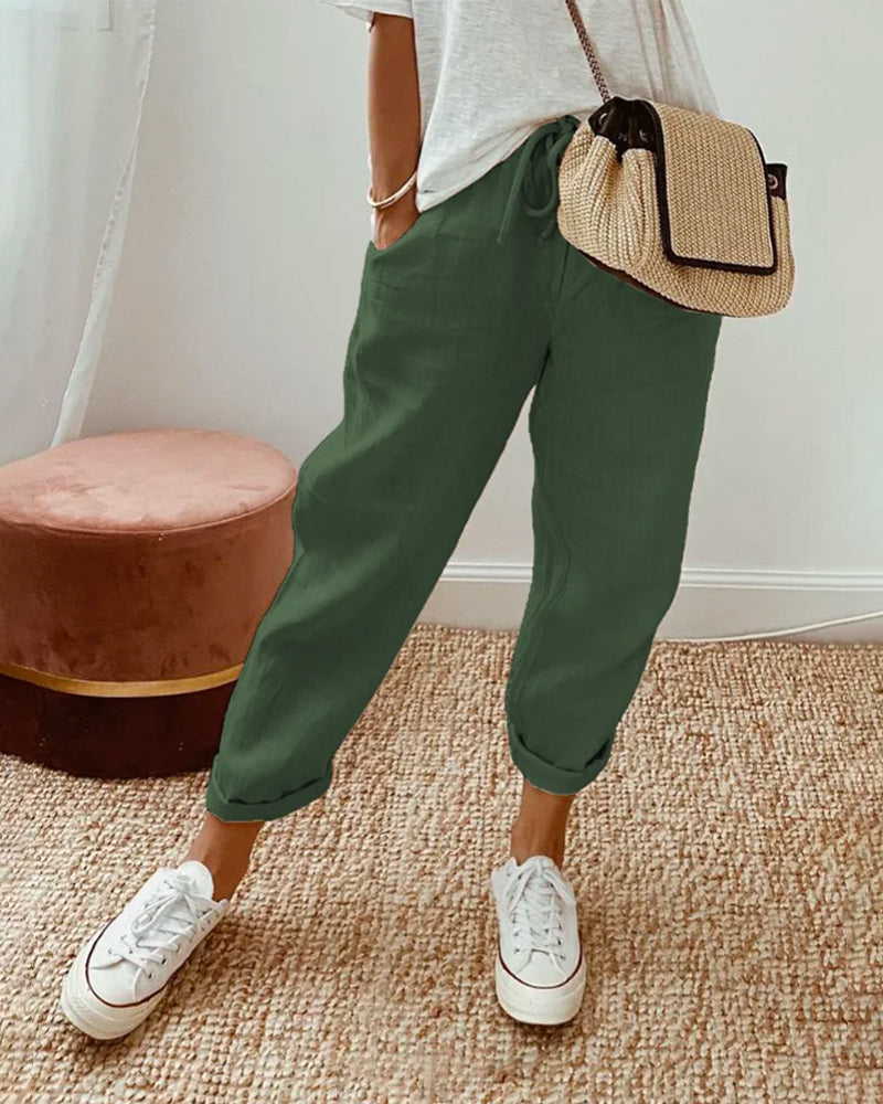 Lucie™ — Flowing Cotton and Linen Pants