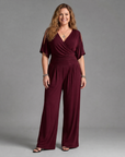 Nyxara | Cold Shoulder Wrap Waist Relaxed Jumpsuit