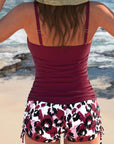 Gabby | Ribbed Tankini with Print Shorts