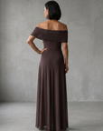 June | Off Shoulder Draped Midi Dress