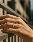 Triple Pearl Gold Ring
