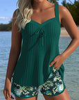 By Esmee® | Striped Tankini with Two-Piece Beach Shorts