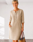 EVI | Casual women's dress with a loose fit and timeless look for everyday wear