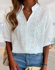 Xavier | Women’s Summer V Neck Puff Sleeve Blouse