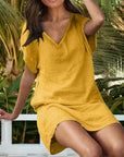 Jenna | Women’s Summer V Neck Short Sleeve Dress