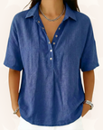 Sonya - Blouse with Collar and Button Detail