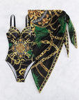 Darius – One-piece swimsuit with push-up effect and matching beach skirt