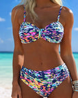 Audrey | Bikini Strap Abstract Pattern Printed