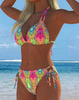 Colorful Bikini Halter Print