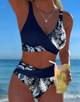 Bikini Contrast Color Fashion Flower