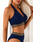 Ribbed Bikini Leopard Color Block