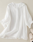Kayla | Women Loose Fit Ruffle Collar Shirt