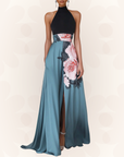 Quinn | Women Floral Crew Neck Sleeveless Maxi Dress
