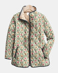 Aveline | Vintage Floral Art Print Quilted Jacket