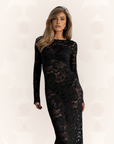 Eleanor | Women’s Summer Semi Sheer Slim Maxi Dress