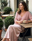 Luciana | Bias Fall Satin Skirt Knit Layer Set
