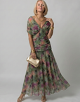 Calen | Off Shoulder Flow Midi Dress