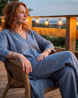Onyx | Loose Tunic Top Wide Leg Pant Set