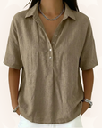 Sonya - Blouse with Collar and Button Detail