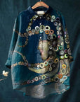 Noémie | Women’s Artistic Wave Pattern Casual Shirt