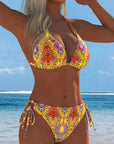 Colorful Bikini Halter Print