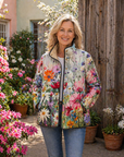Kaia | Charming Vintage Floral Print Quilted Jacket