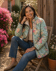 Elara | Quilted Floral Print Jacket
