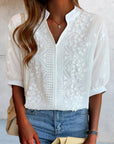 Samantha | Women V Neck Puff Sleeve Blouse